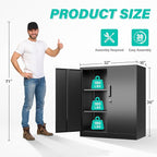 SISESOL 36 inch Metal Storage Cabinet - Image 3