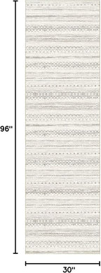 cotiled Hallway 2.6x8 Runner Rugs Washable Boho Rug Brown | Stain Resistan - Image 2