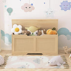 HOOBRO Storage Bench, 43.3" Toy Box, Rattan-Like Storage Chest, Sturdy Entryway - Image 4