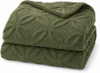 Green Throw Blanket by LUSSENAHOME