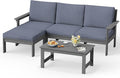 SERWALL Outdoor Sectional Sofa Set, 5-piece Outdoor Modula Couch Set by SERWALL