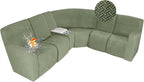 ALIECOM 100% Waterproof Recliner Sectional Couch Covers L Shape Stretch Corner by ALIECOM