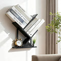 3 Tier Small Tree Bookshelf Black Floating Book Shelves by BESHIGH