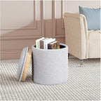 PINPLUS Round Boucle Ottoman by PINPLUS