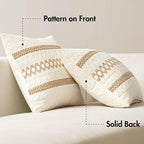 MIULEE Set of 2 Neutral Boho Decorative Pillow Covers 20x20 Inch | Farmhouse - Image 6