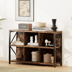 6 Cube Storage Organizer Bookshelf, Industrial Horizontal Bookcase, Accent by Unknown