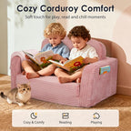 Foryoomi Extra Wide 2 in 1 Convertible Toddler Kids Couch - Image 3