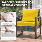 MIULEE Yellow Outdoor Seat Cushion 22x22 Inch Waterproof & 3 Year Fade - Image 6
