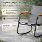Kozyard 3-Piece Rocking Chair Set, Outdoor Rocking Textilene Bistro Set - Image 4