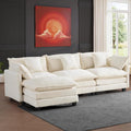 111.4" L-Shaped Cloud Chenille Sofa Sectional Couch by MUDANT