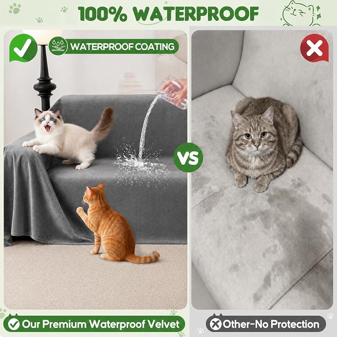 Couch Cover, Cat Scratch Resistant Sofa Cover, Waterproof Sofa Cover, Heavy - Image 7