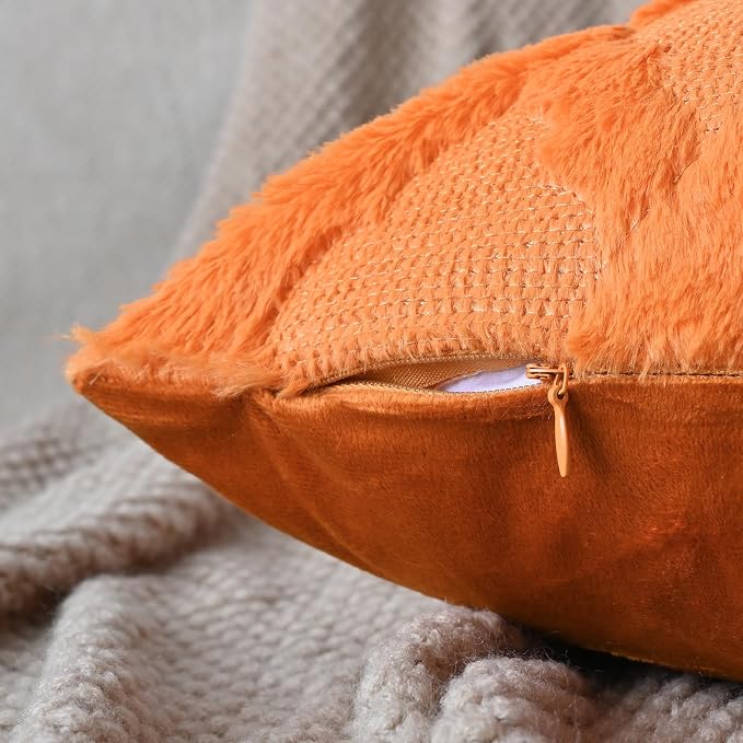 Set of 2 Soft Moroccan Throw Pillow Covers 24x24 Inch Plush Boho Decorative - Image 2