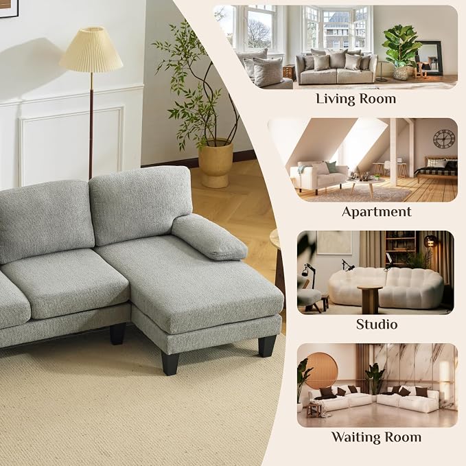 Karl home 110" U-Shape Sectional Couches - Image 4