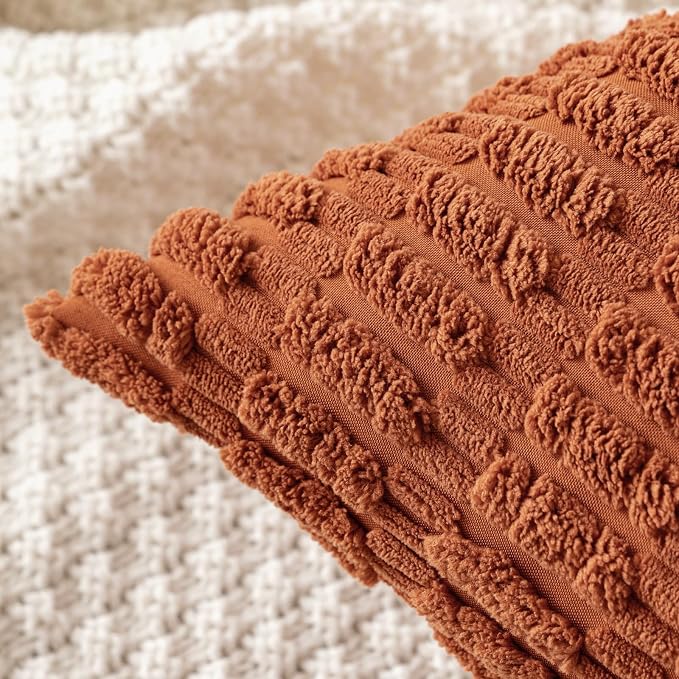 MIULEE Fall Decorative Throw Pillow Covers 18x18 Dark Rust Pack of 2 | - Image 6