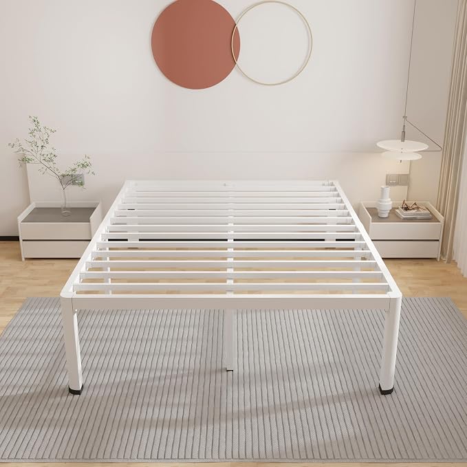 ROIL 14 Inch White King Bed Frame - Image 8
