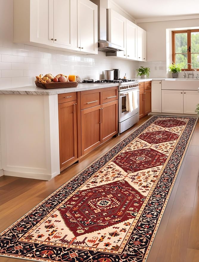 SERISSA 2'6"x12' Washable Non Slip Boho Runner Rug - Image 2
