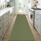 KOZYFLY Woven 3x7 Washable Kitchen Runner Rug, Non Slip Wide Runners - Image 2
