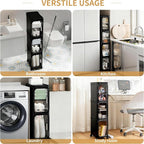 2-Tier Narrow Storage Cabinet, Slim Bathroom Storage Cabinet - Image 5