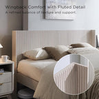 T4TREAM Fluted King Size Bed Frame - Image 5
