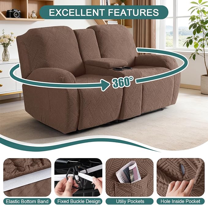 Ruaozz Loveseat Recliner Covers - Image 5