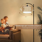 ZECOXOL Arc Floor Lamp for Living Room Boho Floor Lamps - Image 6