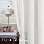 H.VERSAILTEX Linen Curtains 90 inches Long Linen Curtains/Natural Linen Blended - Image 5