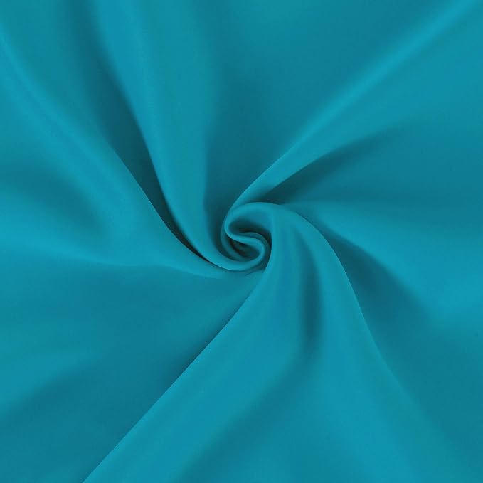 Teal Thermal Blackout Curtains/42 x 72 Inch/Set of 2 Panels Room Darkening - Image 5