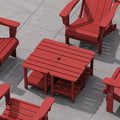 SERWALL Double Adirondack Side Table Set of 4, End Table- Red by SERWALL