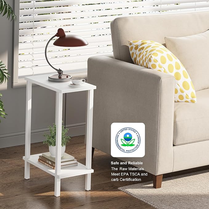 TUTOTAK Small Side Table, Narrow End Table, Skinny Sofa Table, Slim Nightstand - Image 4