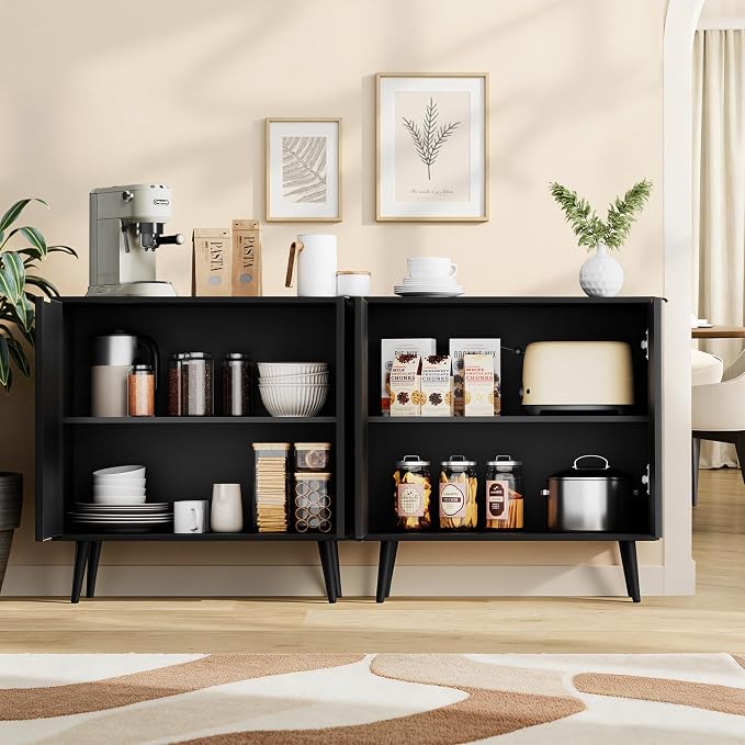 Fluted Buffet Cabinet Sideboard, Storage Cabinet, Modern Accent Cabinet Console - Image 4