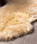 HUAHOO Premium Genuine Sheepskin Rug Beige Real Australia Sheepskin Natural - Image 3