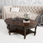Solid Wood Oval Coffee Table - Image 3