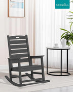 SERWALL Outdoor Rocking Chair, Oversized Rocking Chair - Image 9