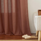 RYB HOME Linen Semi Sheer Curtains - Image 6
