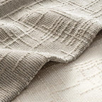 MIULEE Chenille Textured Throw Pillow Covers Light Brown 20x20 Set of 2 | - Image 2