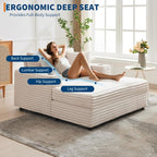 IDEALHOUSE 60" Oversized Chaise Lounge Chair Indoor, Comfy Corduroy Lounge Sofa - Image 5