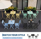 GarveeTech 3-Piece Folding Bistro Set, Heavy Duty Outdoor Patio Furniture - Image 7
