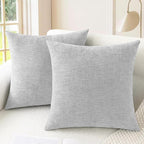 CaliTime Decorative Throw Pillow Covers 26 X 26 Inches Moonbeam Gray | Pack of 2 by CaliTime