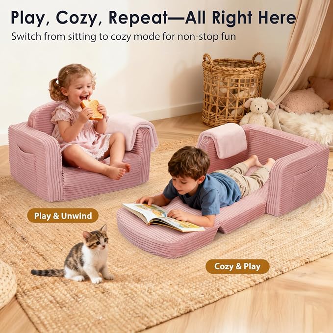 Foryoomi 2 in 1 Convertible Kids Couch - Image 6