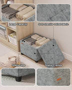 ABHENG Chenille Cover Steel Frame Ottoman - Image 6