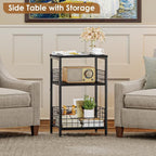 X-cosrack Side Table, Small End Table Record Player Stand - Image 2