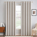 MIULEE 100% Blackout Linen Curtains by MIULEE
