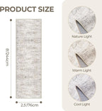 2'6 x 8' Runner Rug Non Slip, Washable Kitchen Rugs, Taupe | Neutral Rugs - Image 2