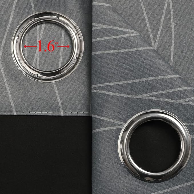 Gray and Greyish White Ombre Blackout Curtains - Image 7