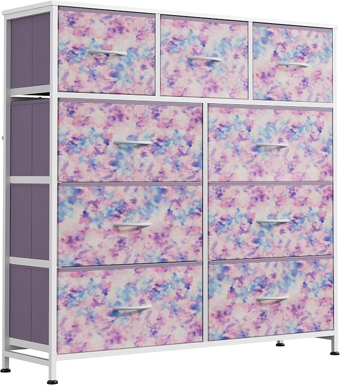 WLIVE 9 Drawer Dresser, Fabric Storage Tower by WLIVE
