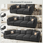 Belffin 111" Cloud Sectional Sleeper Sofa - Image 8
