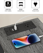 TUTOTAK Small End Table with Charging Station, Narrow Side Table with USB Ports - Image 7