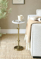 Adjustable-Height Marble Drink Table - Image 2