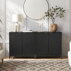 mopio Brooklyn Fluted Storage Cabinet, Modular Accent Buffet Sideboard by MopioInc