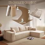 ovios 104" Cloud Boneless Couch - Image 4